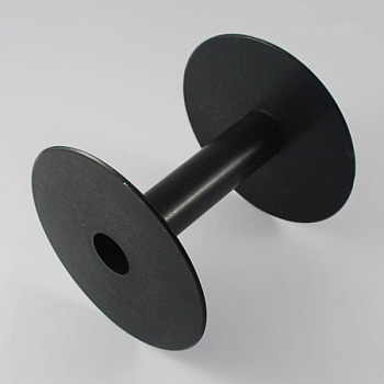 Plastic Empty Spools for Wire, Thread Bobbins, Black, 19x79mm