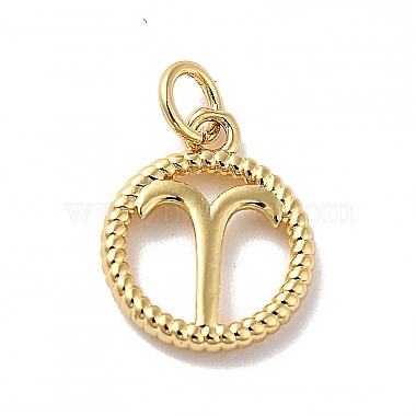 Real 18K Gold Plated Aries Brass Charms