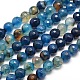 Dyed Natural Agate Faceted Round Beads Strands(X-G-E267-21)-1