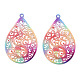 Spray Painted 430 Stainless Steel Filigree Big Pendants(STAS-TAC0004-052H)-2