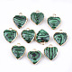 Electroplate Synthetic Malachite Pendants(X-G-T112-03D)-1