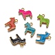 Alloy Enamel Animal Horse Pendants(X-ENAM-M004-G)-1