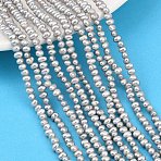 Natural Cultured Freshwater Pearl Beads Strands, Potato, Grade 4A++, Light Grey, 2.8~3.3mm, Hole: 0.4mm, about 131~134pcs/strand, 15.35~15.55''(39~39.5cm)(PEAR-F020-12)