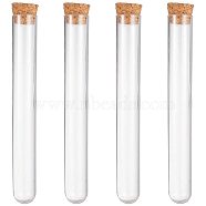 Transparent Plastic Bead Containers, with Wood Cap, Tube, Clear, 15.8cm, Capacity: about 30ml, 20sets/box(CON-PH0001-45)