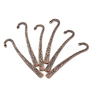 Tibetan Style Alloy Bookmarks , Red Copper, 120x24x3mm, Hole: 3mm(PALLOY-E391-03R)