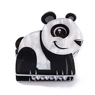 Cute Mini Animal Acrylic Claw Hair Clips, Hair Accessories for Girls, Panda, 25x27x27.5mm(PHAR-A012-01C)