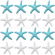 20Pcs 2 Colors Opaque Resin Cabochons, Starfish, Mixed Color, 41x44x7mm, 10pcs/color(DJEW-GF0001-64)