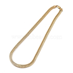 304 Stainless Steel Mesh Necklace, Real 18K Gold Plated, 20.16 inch(51.2cm)(NJEW-Q335-09G)