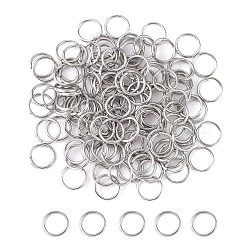 Tarnish Resistant 304 Stainless Steel Open Jump Rings, 20 Gauge, Stainless Steel Color, 7x0.8mm, Inner Diameter: 5.4mm(STAS-E067-05-7mm)