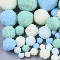 DIY Doll Craft Polyester High-elastic Pompon Ball, Round, Mixed Color, 7~29mm(AJEW-R093-01-D04)