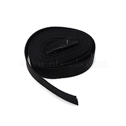 Nylon Fixed Strap, with Zinc Alloy Clasps, Flat, Black, 2000x25mm(AJEW-WH0237-87A)