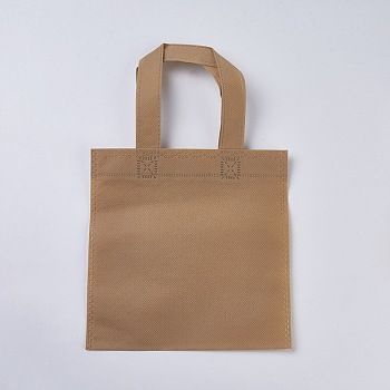 Eco-Friendly Reusable Bags, Non Woven Fabric Shopping Bags, Camel, 33x19.7cm