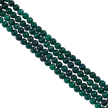 2 Strands Natural Emerald Quartz Beads Strands, Round, 6.5mm, Hole: 0.8mm, about 64pcs/strand, 15.55 inch(39.5cm)