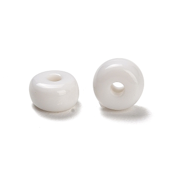 Opaque Acrylic Column Beads, White, 7x4mm, Hole: 1.8mm