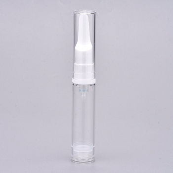 10ML Plastic Transparent Dewar Bottles, Empty Eye Cream Tube Vials, Clear, 12x1.9cm, Capacity: 10ml