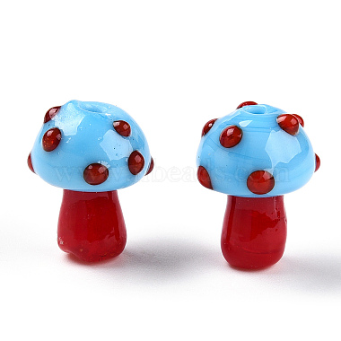 perles au chalumeau &agrave; la main(X1-LAMP-N024-09H)-1