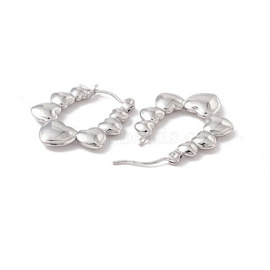 304 Stainless Steel Heart Chunky Hoop Earrings for Women(EJEW-I267-09P)-2