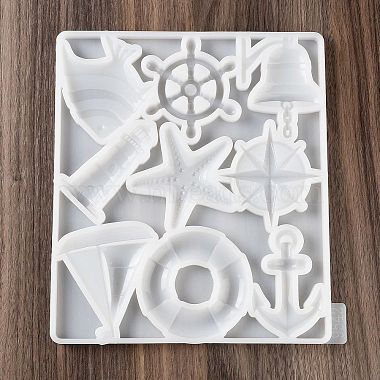 Ocean Theme Lighthouse Anchor Starfish DIY Wall Decoration Silicone Molds(SIL-F007-02)-2