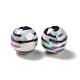 Placage uv perles acryliques irisées arc-en-ciel opaques(PACR-D069-01)-2