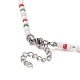collier pendentif lampwork arbre de noël avec des chaînes de fleurs de graines de verre pour les femmes(NJEW-TA00070)-6