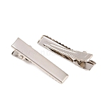 Iron Hair Accessories Findings, Alligator Hair Clip Findings, Platinum, 32x6mm(MAK-R001-13)