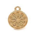 304 Stainless Steel Charms, Lemon Charms, Golden, 11x9x7mm, Hole: 1.2mm(STAS-C182-02G)
