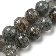 Natural Lodolite Quartz Beads Strands, Round, 10mm, Hole: 1mm, about 39pcs/strand, 15.20~15.28''(38.6~38.8cm)(G-R494-A15-04)