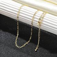 Rack Plating Brass Dapped Chain Necklaces for Women, Lead Free & Cadmium Free, Long-Lasting Plated, Real 18K Gold Plated, 18.58 inch(47.2cm)(NJEW-H049-04G)