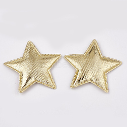 Cloth Patches, with Sponge Inside, Star, Gold, 67x71x5mm(X-FIND-S282-22B)