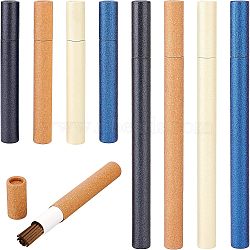 CHGCRAFT 8Pcs 8 Style Kraft Paper Incense Stick Holder, Incence Storage Tube, Column, Mixed Color, 135~230x17.5mm, Inner Diameter: 13mm, Capacity: 5~10g, 1pc/style(AJEW-CA0002-56)