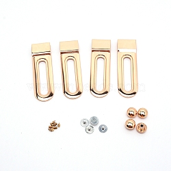 Aluminium Alloy Slider, for Bag Straps Replacement Accessories, Light Gold, 77.5x23x6.5mm, Hole: 2mm(FIND-WH0062-82B)