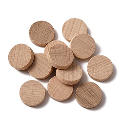 Unfinished Wooden Discs, Wood Cutout Circles Chips, for Arts & Crafts Projects, Flat Round, BurlyWood, 2x0.5cm, 100pcs/bag(WOOD-WH0030-11)