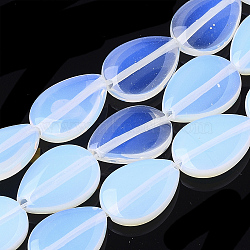Opalite Beads Strands, teardrop, 17~18x13x4.5mm, Hole: 1.2mm, about 21pcs/strand, 14.1 inch(G-S246-08)
