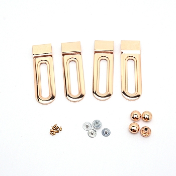 Aluminium Alloy Slider, for Bag Straps Replacement Accessories, Light Gold, 77.5x23x6.5mm, Hole: 2mm