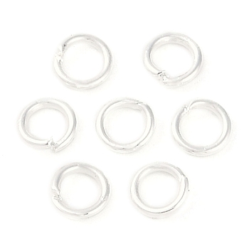 Brass Jump Rings, Open Jump Rings, 925 Sterling Silver Plated, 4x0.7mm, Inner Diameter: 2.5mm, about: 2200pcs/100g