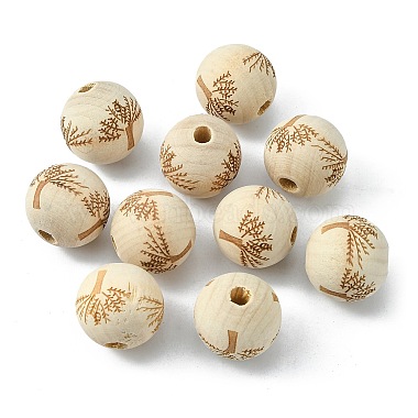 perles de bois de théacées naturelles(WOOD-TAC0007-07F)-2