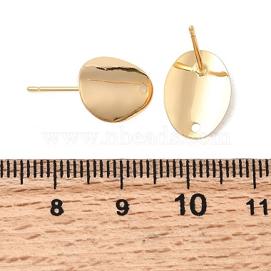 Brass Stud Earring Findings(KK-P340-16G)-2