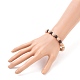 Round Natural Garnet Beaded Stretch Bracelets(BJEW-JB05607-01)-3