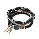 Alloy Rhinestone Cup Chain & Multi-layered Stretch Bracelets Sets(BJEW-SZ0001-012B)-1