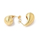 Rack Plating Brass Teardrop with Stripe Stud Earrings(EJEW-R150-03G)-2