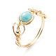 Synthetic Turquoise Braided Finger Ring(RJEW-TA00042-04)-4