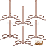 6Pcs Imitation Leather Bowknot Accessories, for DIY Bag Ornaments, Antique White, 123x125x10mm, Hole: 1.5mm(DIY-CL0001-64A)