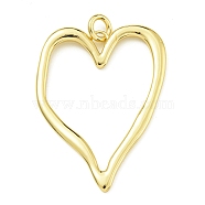 Heart Rack Plating Brass Big Pendants, with Jump Rings, Long-Lasting Plated, Lead Free & Cadmium Free, Real 18K Gold Plated, 61x46.5x3mm, Hole: 6mm(KK-Z067-10G)