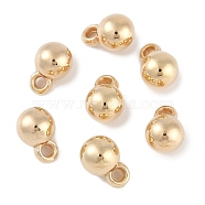 CCB Plastic Charms, Round, Light Gold, 11x7.5mm, Hole: 2mm(FIND-U001-09KCG-04)