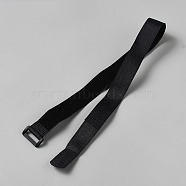 Reusable Fibre Cable Ties, with Self-Adhesive, for Earbud Headphones Phones Wire Wrap Management, Black, 630x32x5mm(FIND-WH20003-77A)