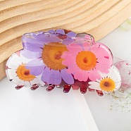 PVC Claw Hair Clips, Flower, Medium Orchid, 83x45mm(PW-WG11502-04)