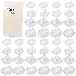 100Pcs 4 Style Transparent Plastic Card Holder, for Playing Card Game, Clear, 1.95~2.4x0.5~1.1cm, Slot: 2mm, 25pcs/style(KY-CP0001-18)