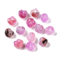 Transparent Acrylic Beads, Conch, Plum, 7.5x7.5x7.5mm, Hole: 1.5mm, about 2500pcs/500g(OACR-N137-40E)