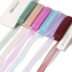 Polyester and Nylon Ribbon Sets, for Bowknot Making, Gift Wrapping, Mixed Color, 3/8 inch(9~11mm), about 5.00 Yards(4.57m)/Bag(DIY-Z029-01L)