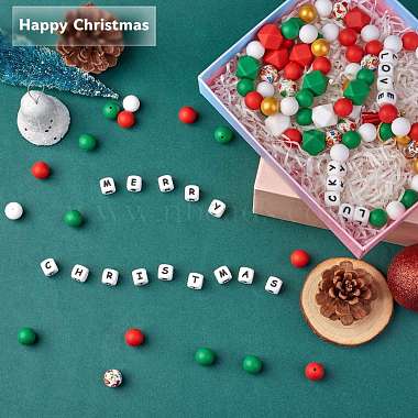 101Pcs Christmas Silicone Beads(JX289A)-5